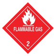 thumbnail image 1 of Tapecase 4" x 4" Adhesive Back Shipping Labels, Flammable Gas, Pk500 16U812, 1 of 1