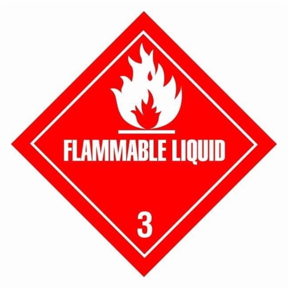 Tapecase 4" x 4" Adhesive Back Shipping Labels, Flammable Liquid, Pk500 16U813