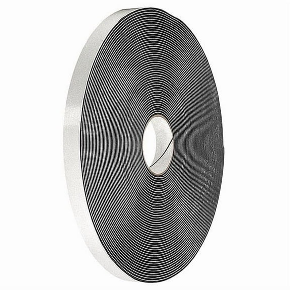 Tapecase Foam Tape, Black, 5 yd L, 1 in W VF16B