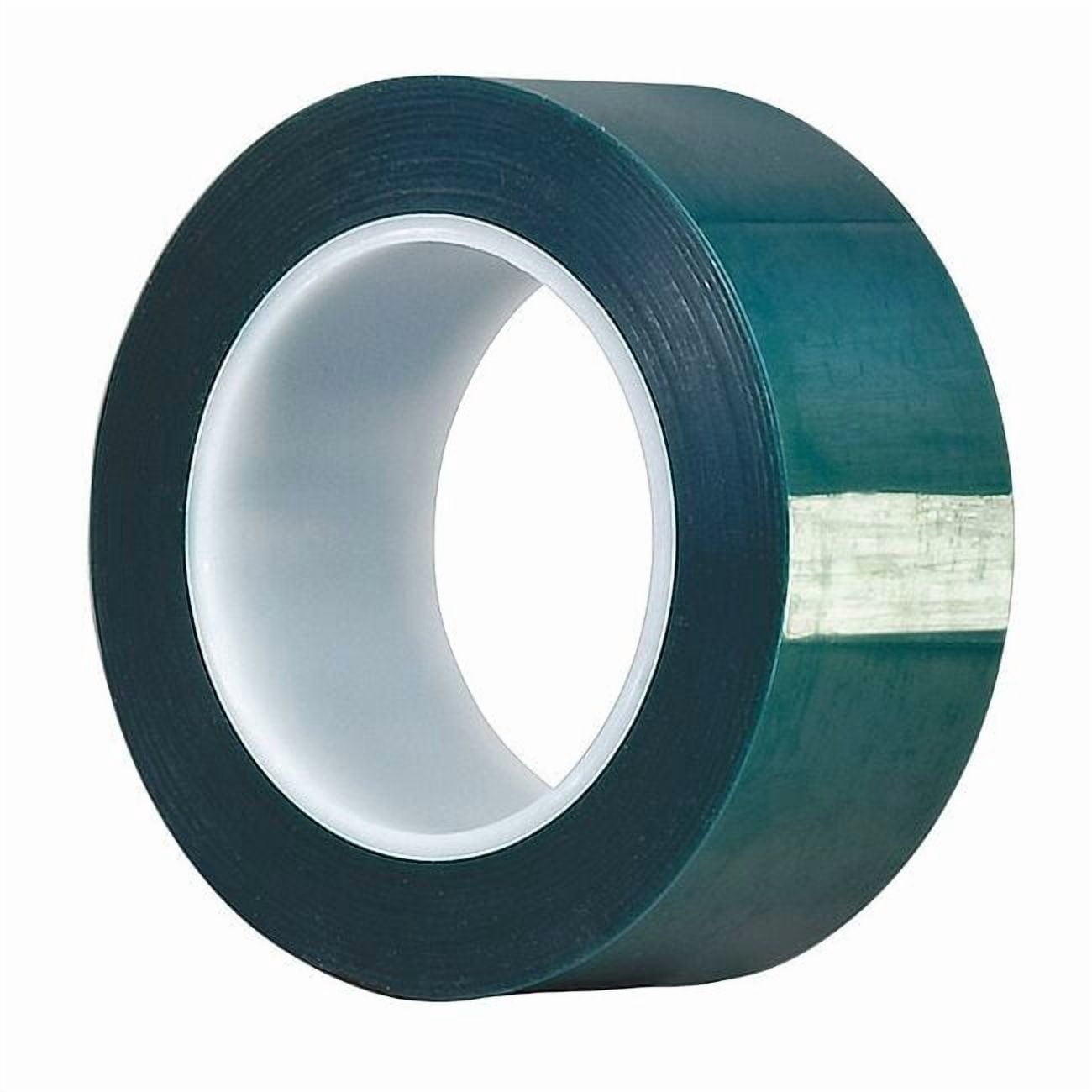 Film Tape, 2 in W x 72 yd L, 3.3 mil Thick, Green, Silicone Adhesive 15C572