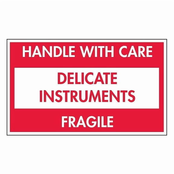 Tapecase Shipping Labels,Red/White,3 In. H,PK500 16U870
