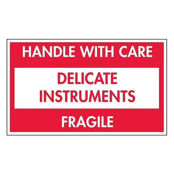 Tapecase Shipping Labels,Red/White,3 In. H,PK500 16U870