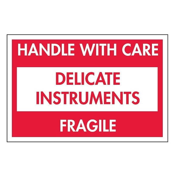 2" x 3" Adhesive Back Shipping Labels, Delicate Instruments, Fragile, Pk500