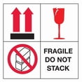 thumbnail image 1 of Tapecase 4" x 4" Adhesive Back Shipping Labels, Fragile 4 Square, Pk500 16U881, 1 of 1