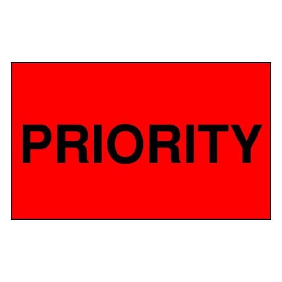 Tapecase 3" x 5" Adhesive Back Shipping Labels, Priority, Pk500 16U903