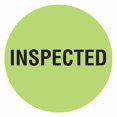 thumbnail image 1 of Tapecase Circle Inventory Control Label, Inspected, Green, Pk1000 16U829, 1 of 1