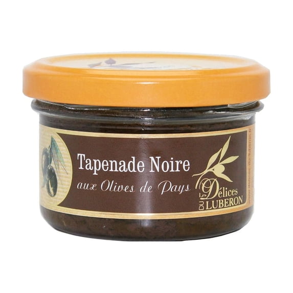 Tapenade Noire, Schwarze Oliven Zubereitung, 90g, Tapenade Noire aux Olives de Pays, Les Delices du Luberon, Provence