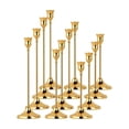 thumbnail image 1 of Taper Candle Holders Set of 12 for Wedding Table Decorations, Party Table Decorations, Table Centerpiece for Home Events, Gold Metal Candle Holder Decor, 1 of 6