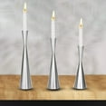 thumbnail image 1 of Taper Candle Holders Set of 3 - Wrought Iron Metal Candlesticks for 0.75" Taper & LED Candles, Elegant Table Decor for Weddings, Dining, Parties - Vintage Western Style Home Decoration, 1 of 9