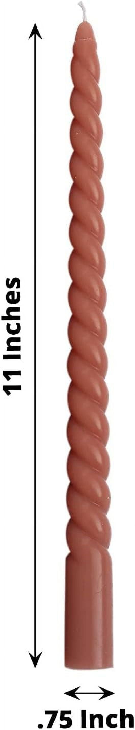 Taper Candles 12 Unscented Dusty Rose 11 In Long Spiral Premium Wax ...