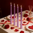 thumbnail image 1 of Taper Candles, Long Candles, Electroplated Twisted Finish Dripless Low-Fume Wax Candles, 4-Piece Pack 2.1x25cm For Wedding Restaurant Romantic Decoration, 1 of 7