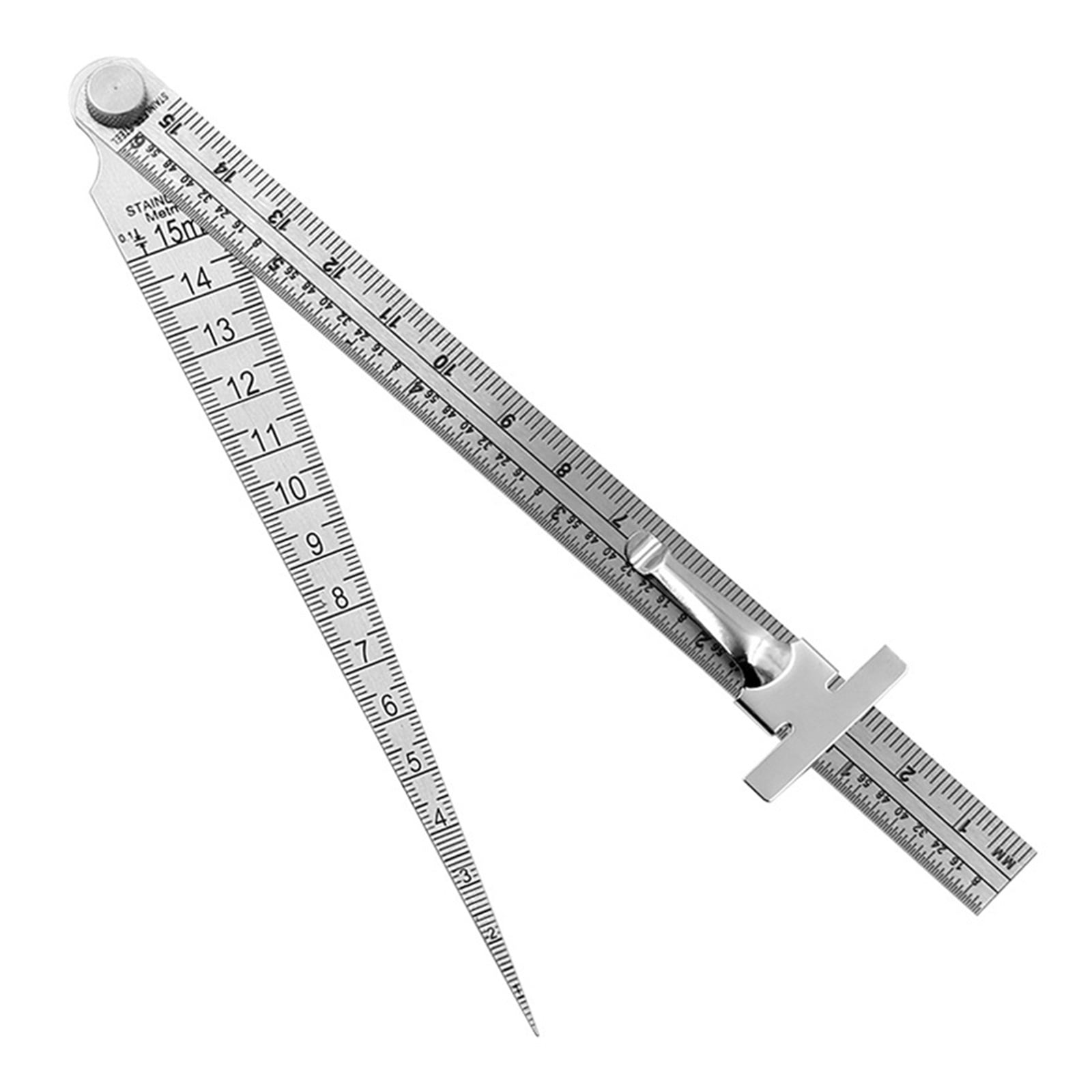 Taper Gauge Depth Gap Ruler Wedge Feeler 1-15mm Stainless Steel Hole Inspection ,Easy to Use