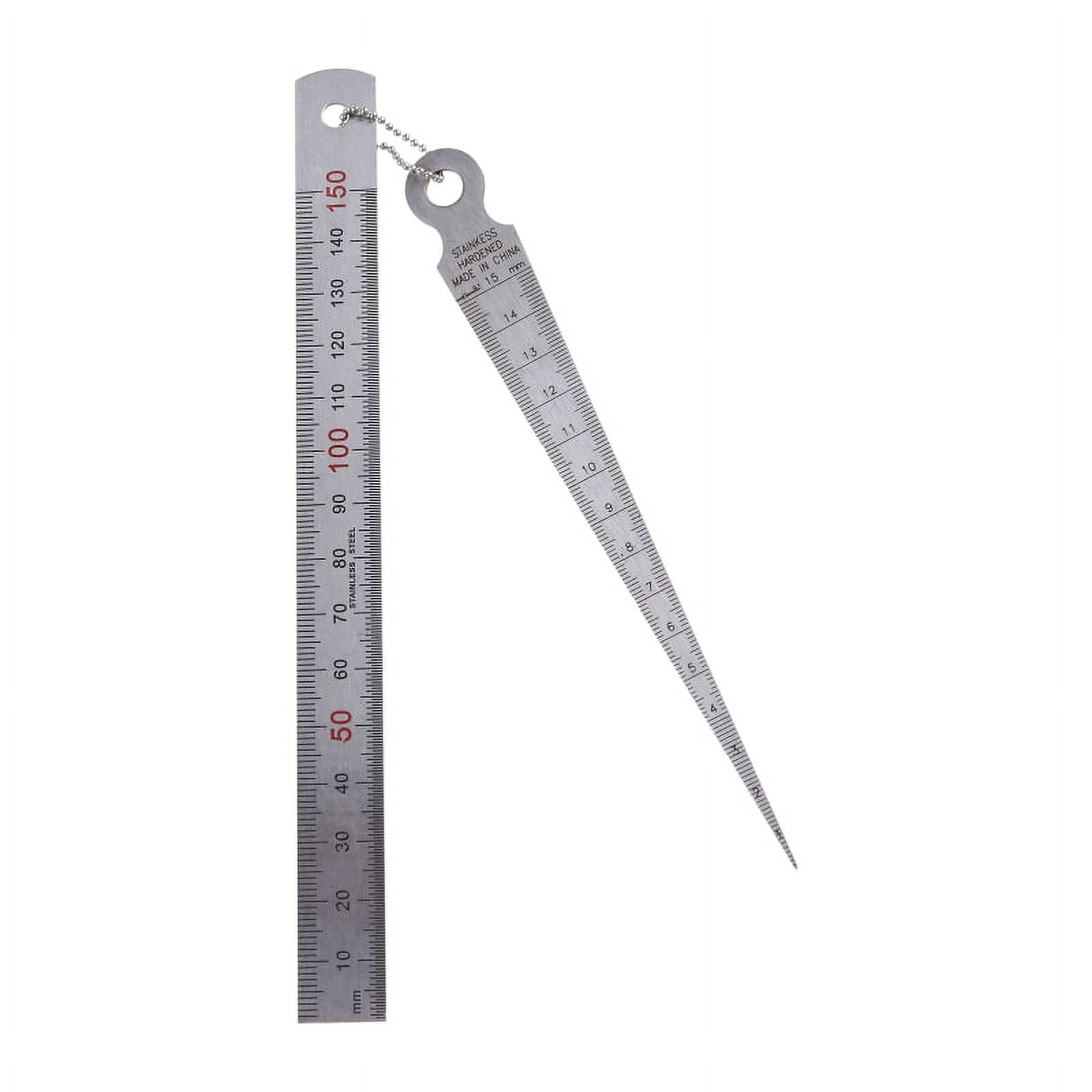 Taper Gauge Depth for Gap Ruler Wedge Feeler 1-15mm Stainless Steel Hole Inspect R7UA ,Easy to Use
