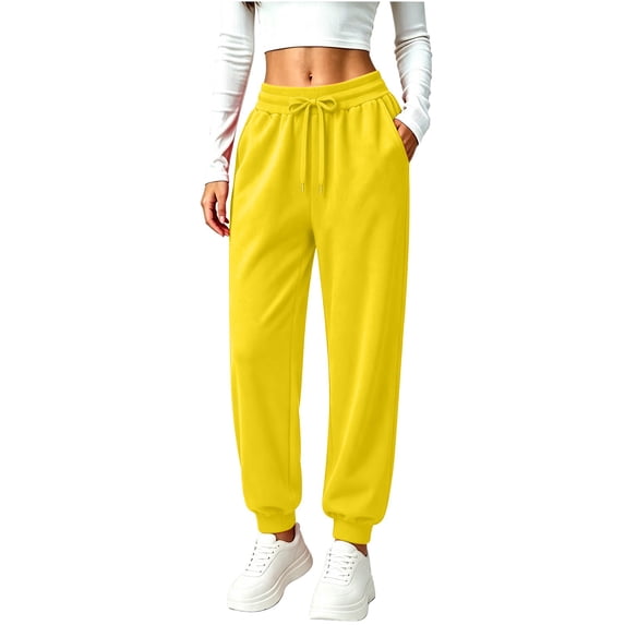 Taper Pants for Women Fall Casual Stretchy Athletic Joggers Fashion Oversized Comfy Fitted Slacks with Pockets 2XL