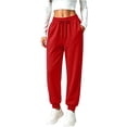 thumbnail image 1 of Taper Pants for Women Fall Casual Stretchy Athletic Joggers Fashion Oversized Comfy Fitted Slacks with Pockets L, 1 of 4