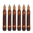 thumbnail image 1 of Taper Primitive Candles 6Pcs Real Wax Hand Dipped Battery Operated Flameless Candles for Christmas Halloween Home Decor Church, 1 of 8