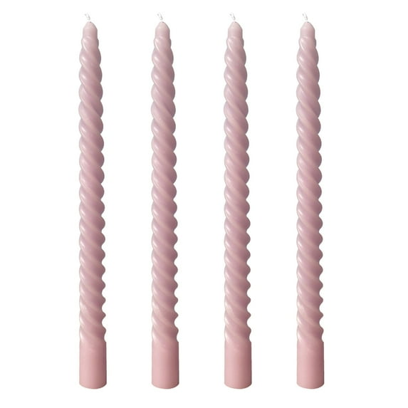 Taper Spiral Candle Set of 4 Tapered Candles, 9.84 Inch Tall Candles, Home Dinner, Wedding, Birthday, Holiday Party Supplies