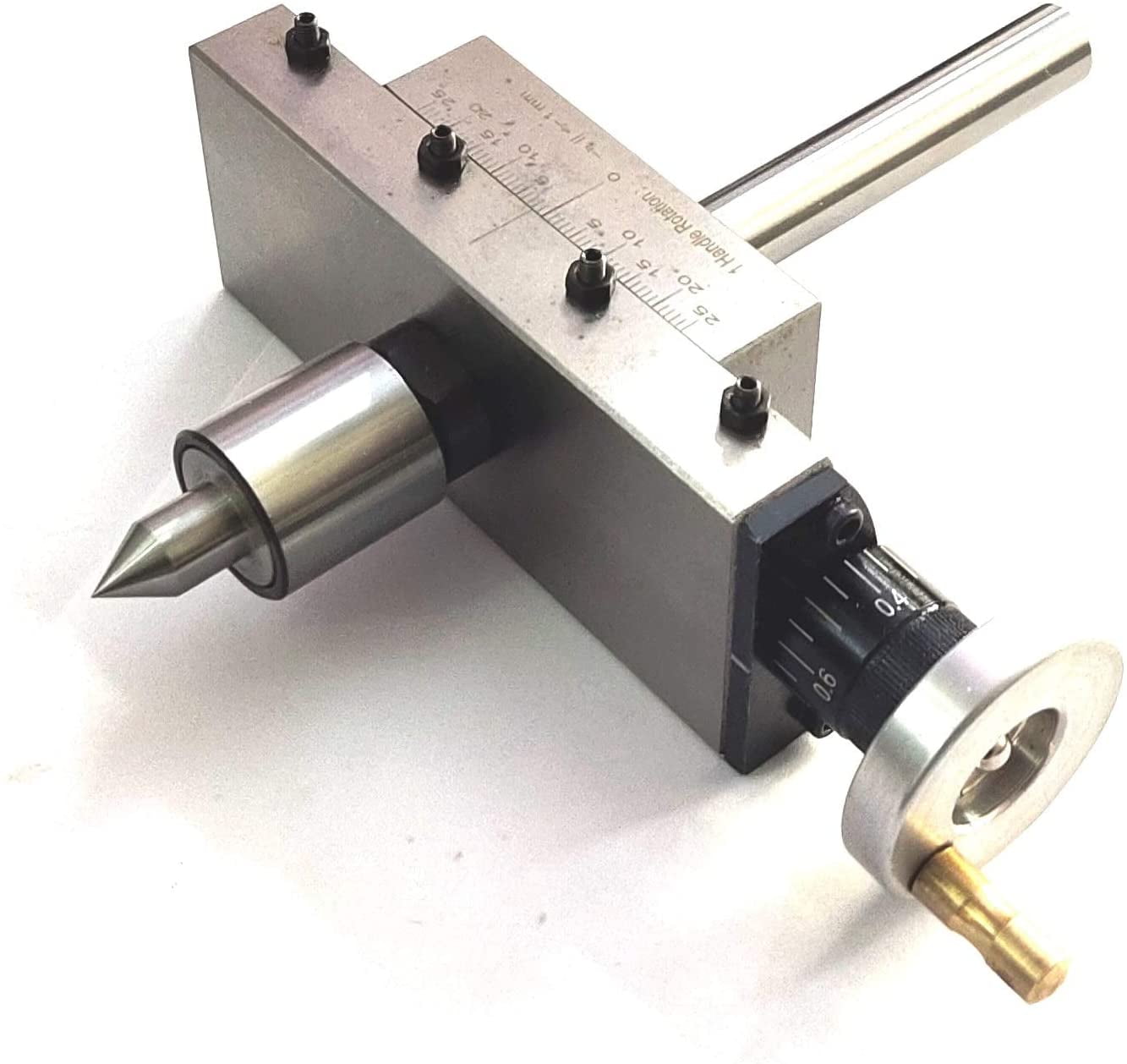 Taper turning attachment for lathe machine with revolving live center