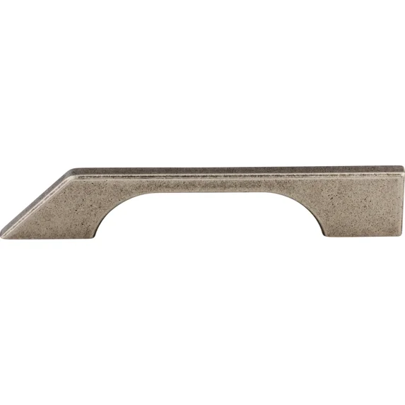 Tapered 5" Center To Center Bar Pull Pewter Antique