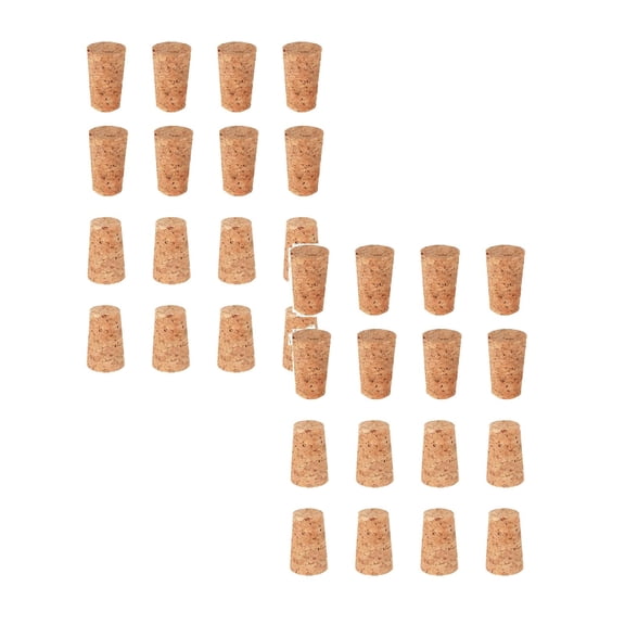 Tapered Cork Plugs, Blank Corks Stoppers Replacement Corks, 0.9 X 0.7 X 1 inch 32 Pack