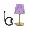 thumbnail image 1 of Tapered Desk Lamp with Antique Brass Base Table Lamps Dimmable LED Bulb Button Switch Night Light Melting Ice Popsicle Pattern Small, 1 of 8
