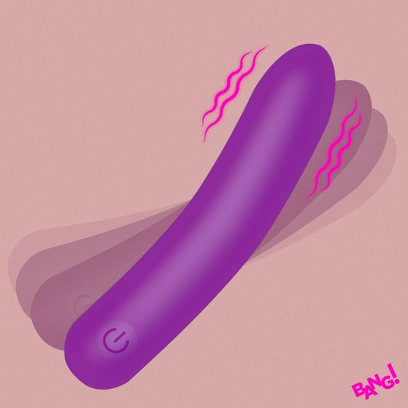 Bang Tapered Flexible Silicone Rechargeable Bullet Vibrator, Purple