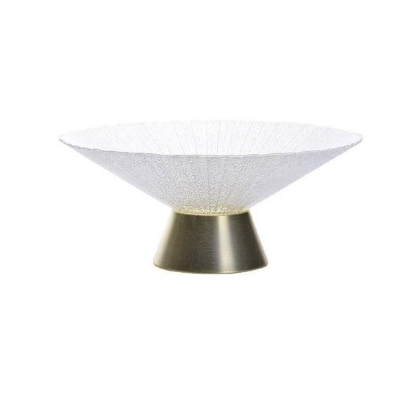 Tapered Glass Decorative Fruit Bowl,Handblown Glass Bowl with Modern Two-Tone Cone Shape,Display Stand for Home Decor,Table Centerpiece, Kitchen Countertop, and Dining Decor, 1Pc(White2,5.9x5.9x3")