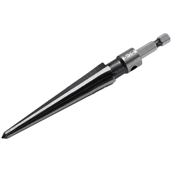 Tapered Hole Reamer Round/Hexagonal Shank Chamfer Reaming Drilling Tool with T-Handle for Metal Plastic Fabrication