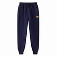 thumbnail image 1 of Tapered Leg Sweatpants for Men with Pockets Casual Fleece Lined Pants Drawstring Elastic Waist Solid Color Warm Athletic Workout Trousers Pant, 1 of 2