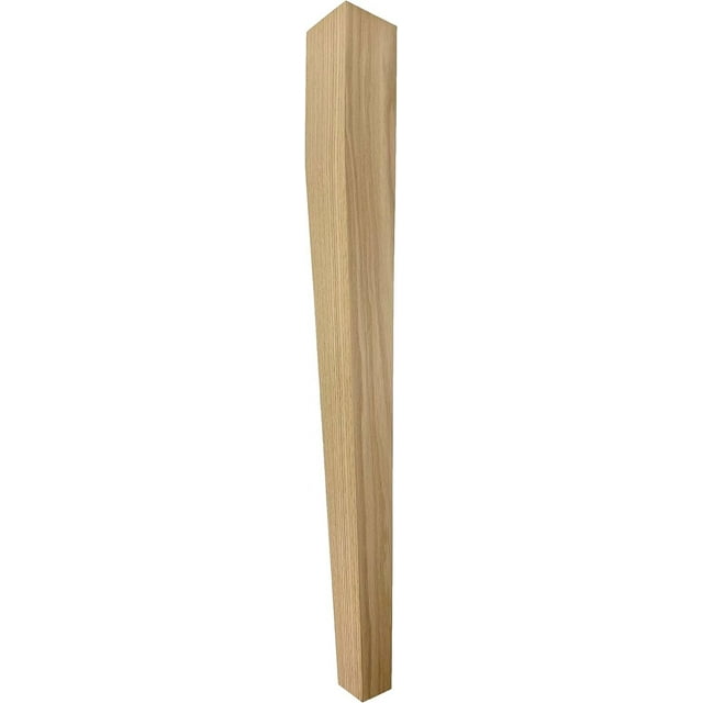 Tapered Oak Wood Island Leg 34 1/2" Tall X 3 1/2" Wide Unfinished