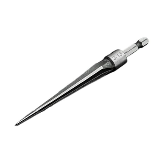 Tapered Reamer Round/Hexagonal Handle Professional Steel Chamfer Reaming Tool for Precisions Metalworking Woodcraft