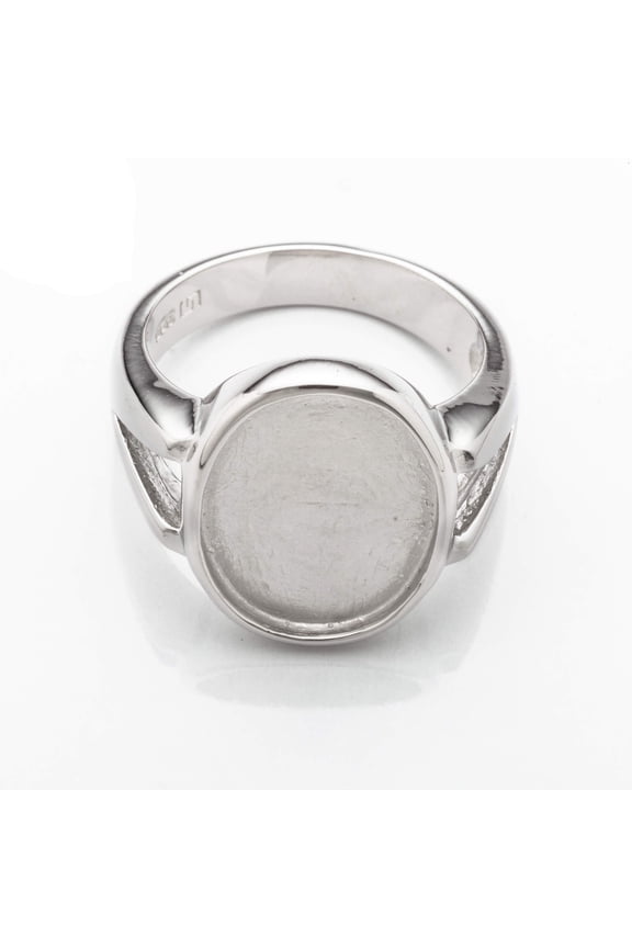 Tapered Ring Setting with Oval Prongs Mounting in Sterling Silver 10x16mm | MTR050 (8)