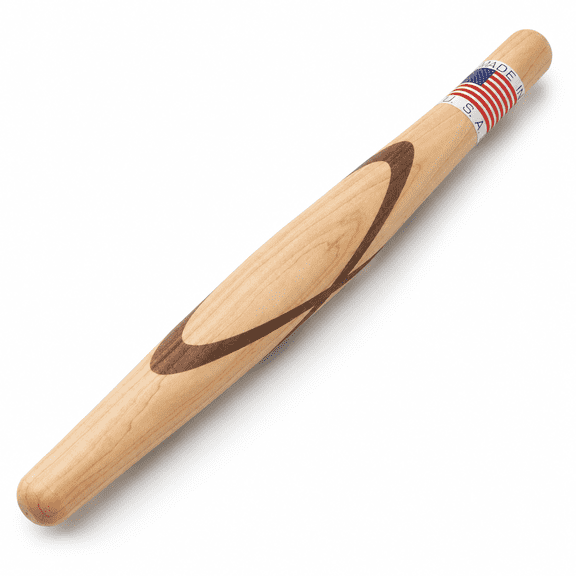 Tapered Solid Sugar Maple Black Walnut Celtic Knot Wood Rolling Pin