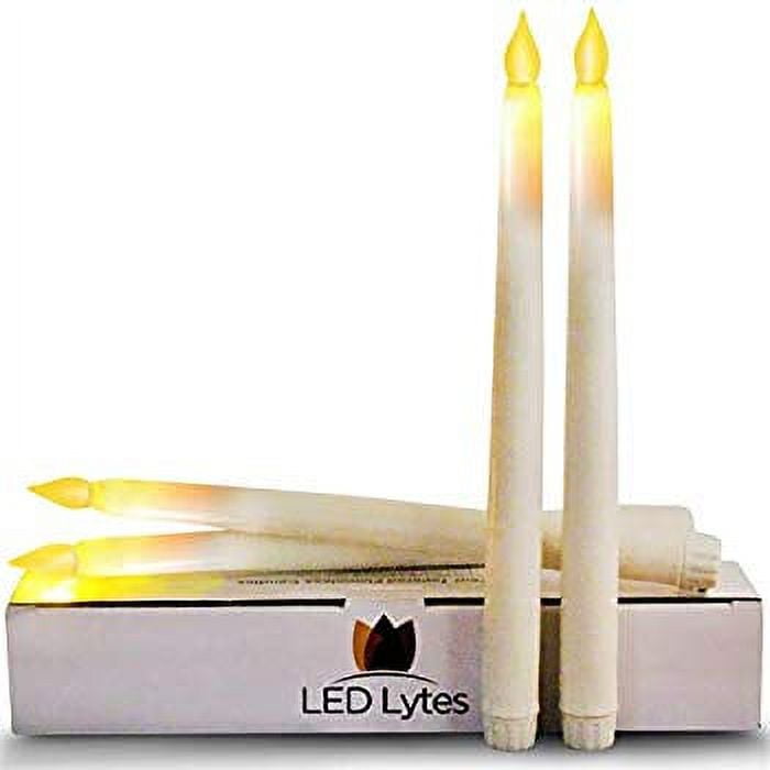 Tapered Timer Candlesticks Flameless Candles Set of 4 Battery
