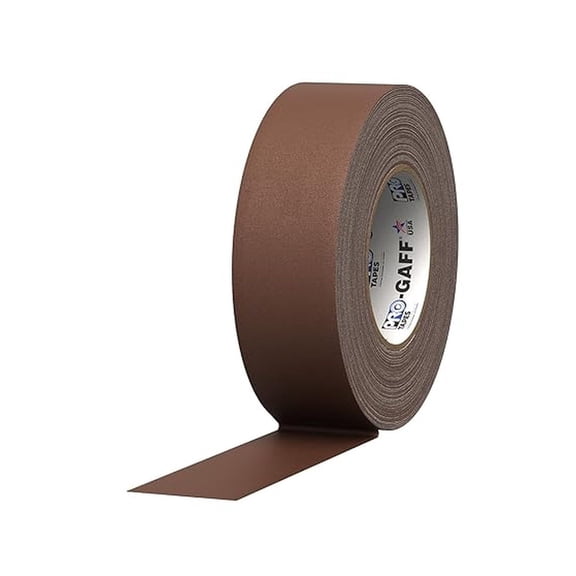 Tapes Gaff Premium Matte Cloth Gaffer's Tape With Rubber Adhesive, 11 mils Thick, 55 yds Length, 2" Width, Brown (Pack of 1)