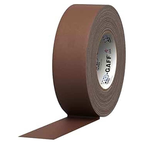 Tapes Gaff Premium Matte Cloth Gaffer's Tape With Rubber Adhesive, 11 mils Thick, 55 yds Length, 2" Width, Brown (Pack of 1)