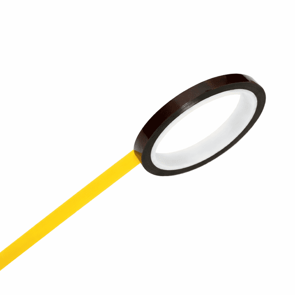 Tapes Master 1 Mil 3/8 inch x 36 Yds Kapton Tape - Amber Polyimide High Temperature Tape