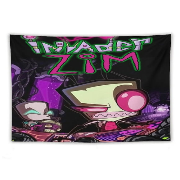 Tapestries Invader Zim Tapestry Wall Hanging For Living Room Bedroom Dorm Decoration Blanket Wall Art