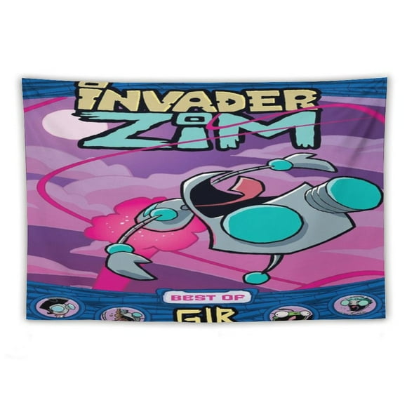 Tapestries Invader Zim Tapestry Wall Hanging For Living Room Bedroom Dorm Decoration Blanket Wall Art