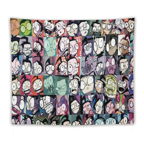 Tapestries Invader Zim Tapestry Wall Hanging For Living Room Bedroom Dorm Decoration Blanket Wall Art