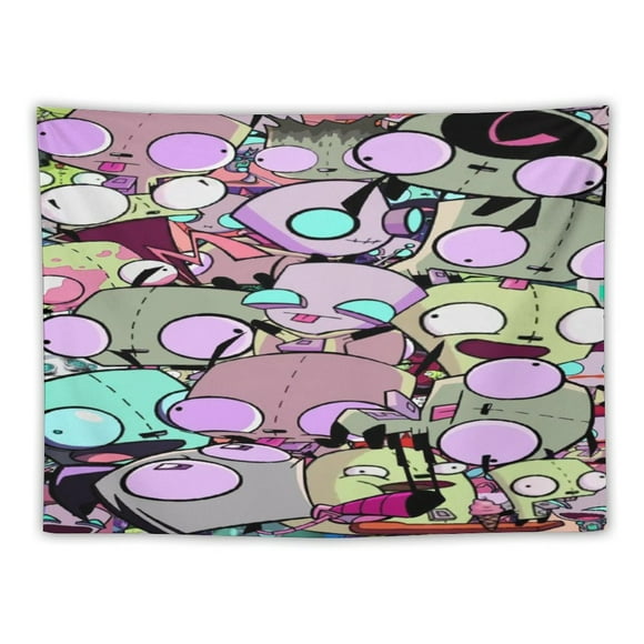 Tapestries Invader Zim Tapestry Wall Hanging For Living Room Bedroom Dorm Decoration Blanket Wall Art