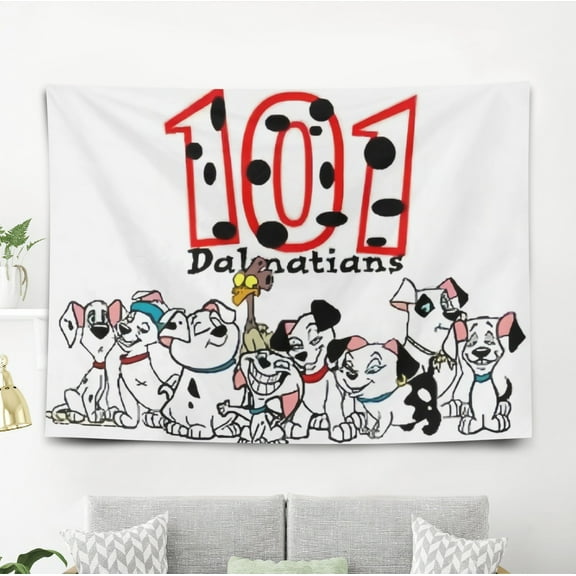 Tapestry for 101 Dalmatians Wall Hanging Bedroom Dorm Wall Art Decorations Funny Backgrounds Banner Party Poster Kids Girls Teens Gifts Funny 60×80 inch