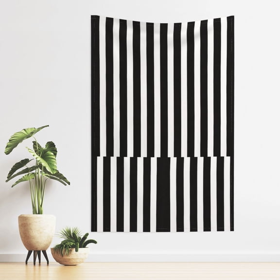 Tapestry Black And White Stripes Tapestries For Bedroom Living Room Dorm Party Wall Decor (40" X 60")