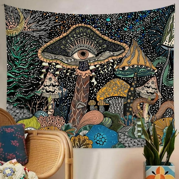 Tapestry Bohemia Mushroom Art Tapestries Living Room Bedroom Wall Hanging Home Decor 39"x59"