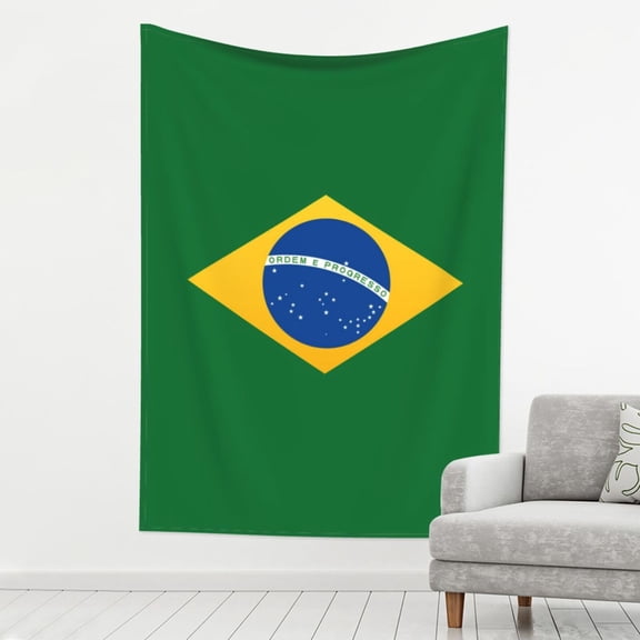 Tapestry Brazil Flag Tapestry Wall Hanging For Bedroom Living Room Dorm Decor 80x60 Inch