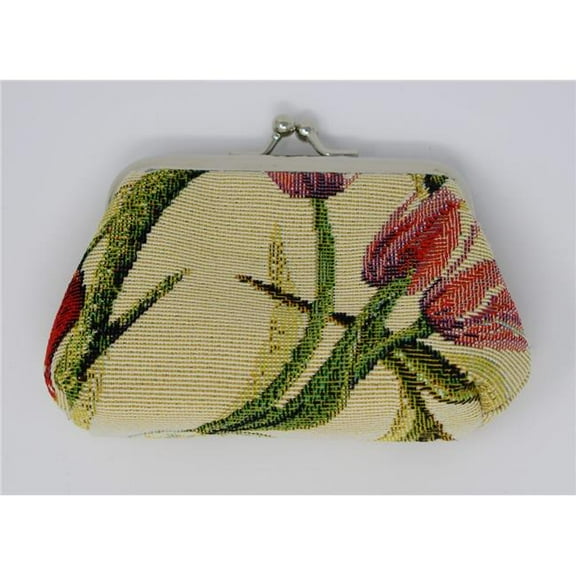 Tapestry Coin Purse with Clasp - Tulip