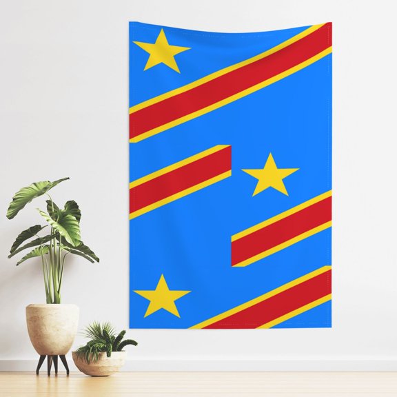 Tapestry Congo Flag Tapestries For Bedroom Living Room Dorm Party Wall Decor (40" X 60")