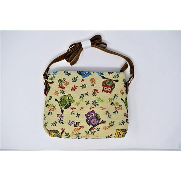 Tapestry Cross-Body Small Purse - Owl