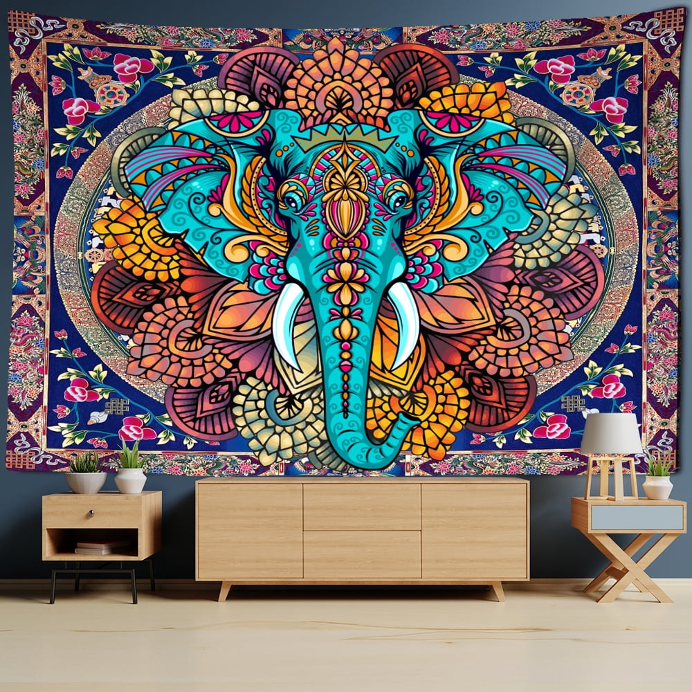 Tapestry Decor Home Hippie Tapiz Witchcraft Psychedelic Style Elephant Bohemian Hanging Wall Tapestr Walmart
