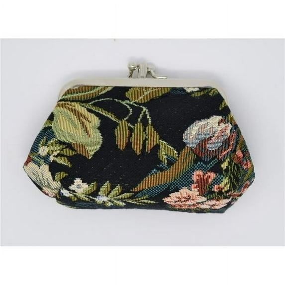 Tapestry Double Compartment Coin Purse - Blossom